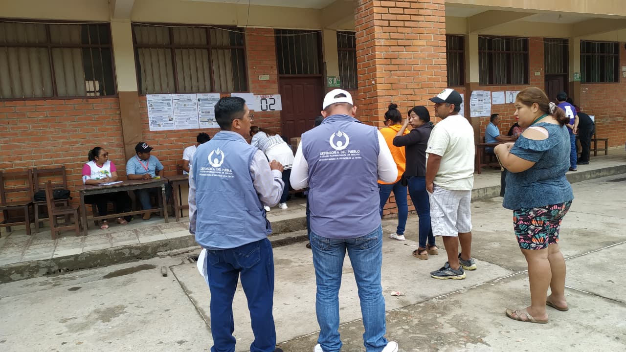DEFENSORÍA DEL PUEBLO EN BENI MONITOREA SEGUNDA VUELTA ELECTORAL CON PARTICIPACIÓN ACTIVA Y SIN MAYORES INCIDENTES