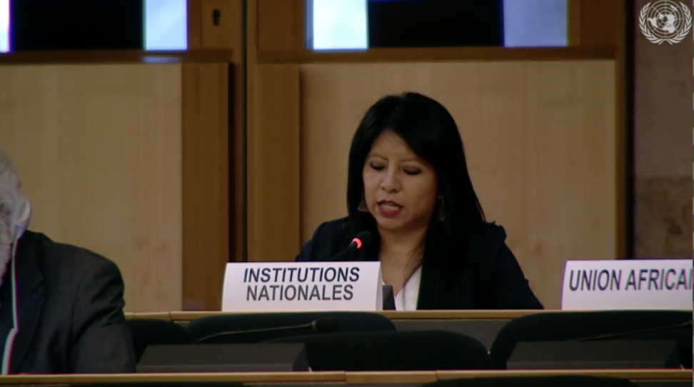 La Defensora pide a Naciones Unidas una vigilancia especial sobre la situación de los derechos humanos en Bolivia