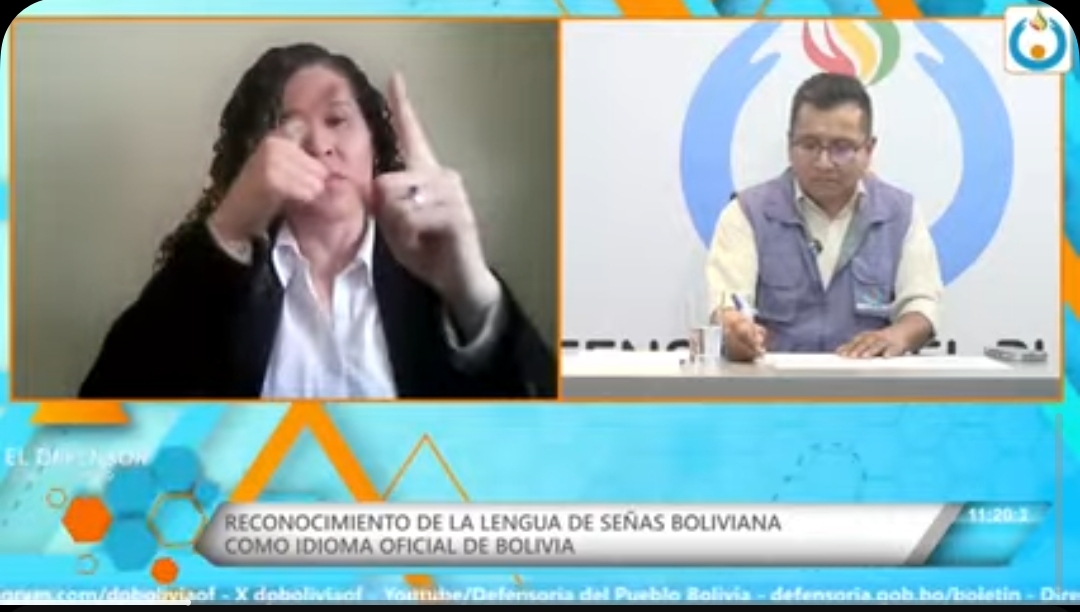 DEFENSOR DEL PUEBLO: LA LENGUA DE SEÑAS BOLIVIANA COMO IDIOMA OFICIAL MATERIALIZARÁ LOS DERECHOS DE LAS PERSONAS SORDAS