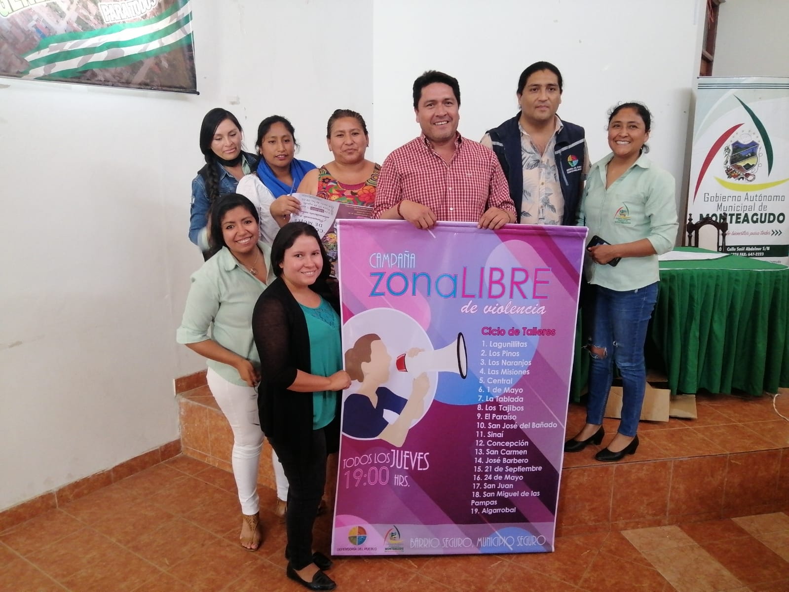 Defensoría del Pueblo y el municipio de Monteagudo lanzan la campaña de prevención de la violencia "Zona Libre de violencia, barrio seguro, municipio seguro"