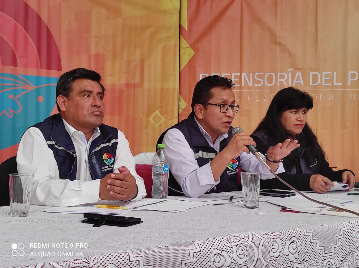 Defensor del Pueblo realiza audiencia pública en Oruro con la perspectiva de elaborar una agenda regional en derechos humanos