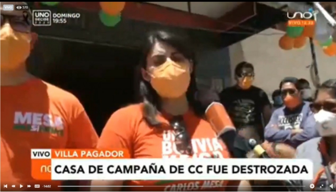 DEFENSORÍA DEL PUEBLO REPUDIA ATAQUE A LA CASA DE CAMPAÑA  DE COMUNIDAD CIUDADANA