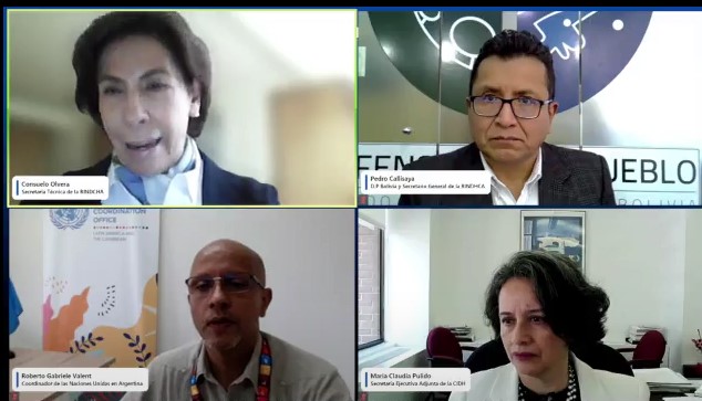 Defensor del Pueblo inaugura webinar de RINDHCA y destaca observatorios de derechos humanos y sistemas de alerta temprana en derechos humanos