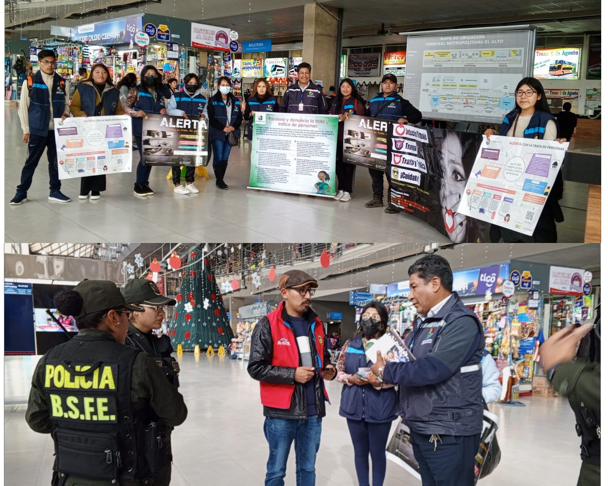 DEFENSORÍA DEL PUEBLO JUNTO A DEFENSORES VOLUNTARIOS PROMUEVEN CAMPAÑA INFORMATIVA DE PREVENCIÓN CONTRA LA TRATA Y TRÁFICO DE PERSONAS