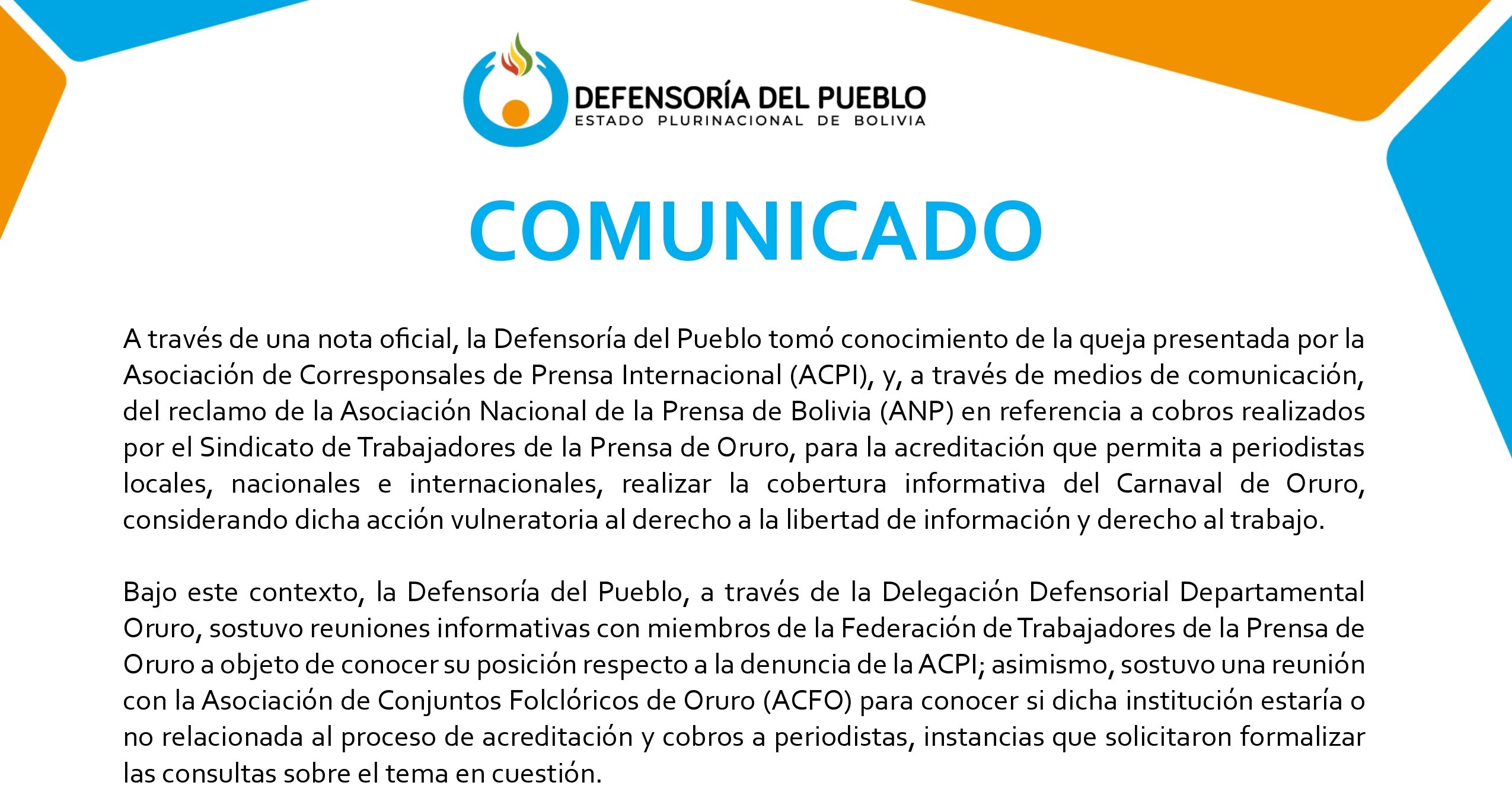 COMUNICADO 14 DE FEBRERO DE 2025