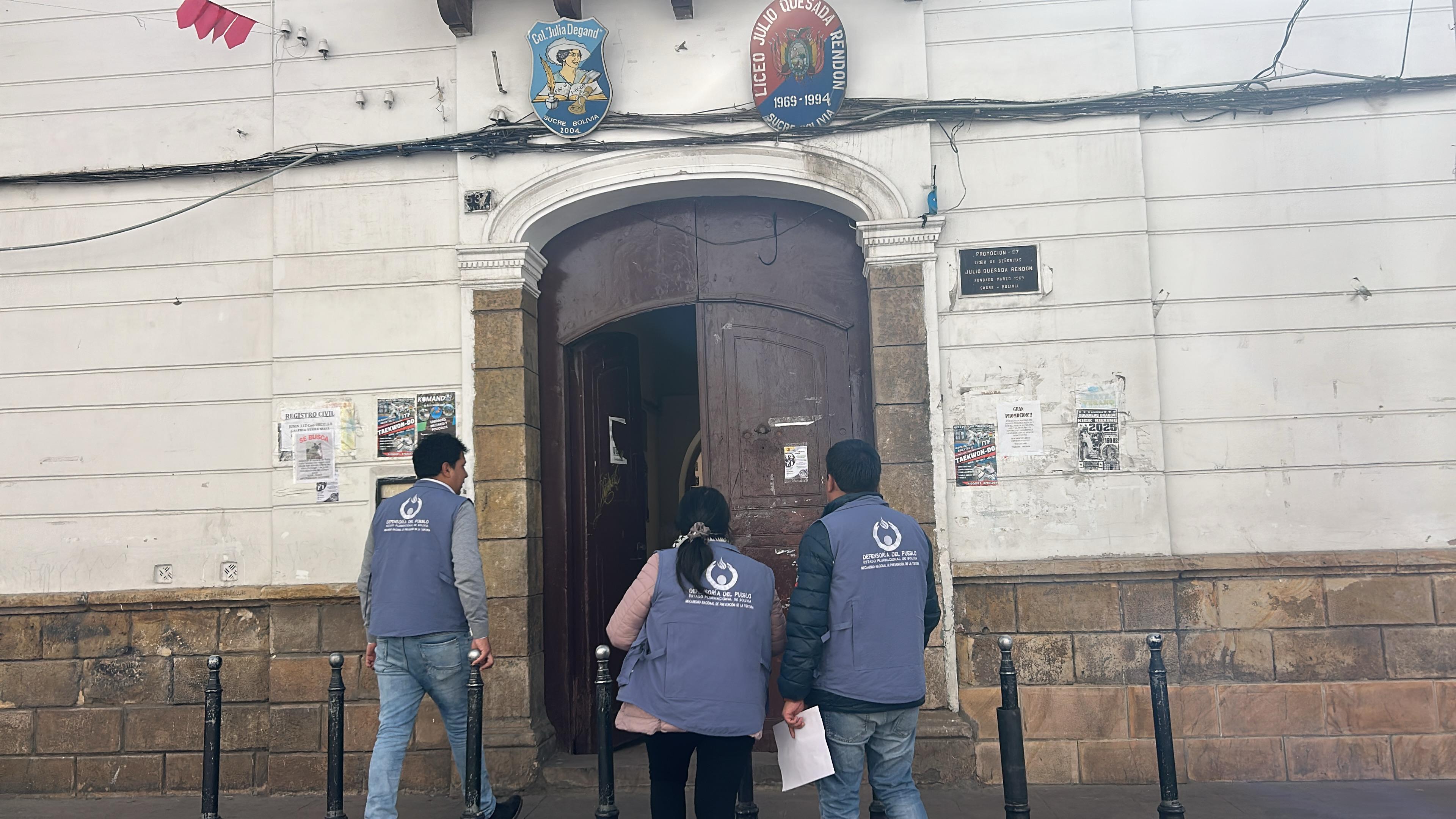 Defensoría del Pueblo realiza verificativos para evidenciar la distribución del desayuno escolar en Chuquisaca