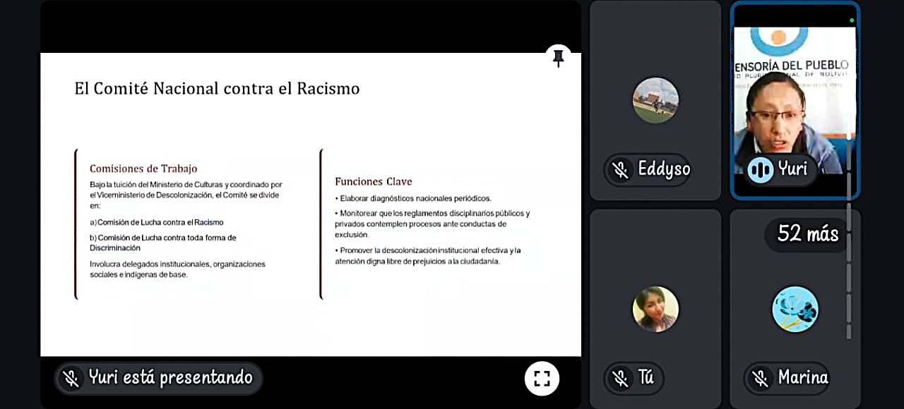 DEFENSORÍA DEL PUEBLO FORTALECE EL EJERCICIO DE DERECHOS Y LA PREVENCIÓN DEL RACISMO Y LA DISCRIMINACIÓN EN EL ALTO