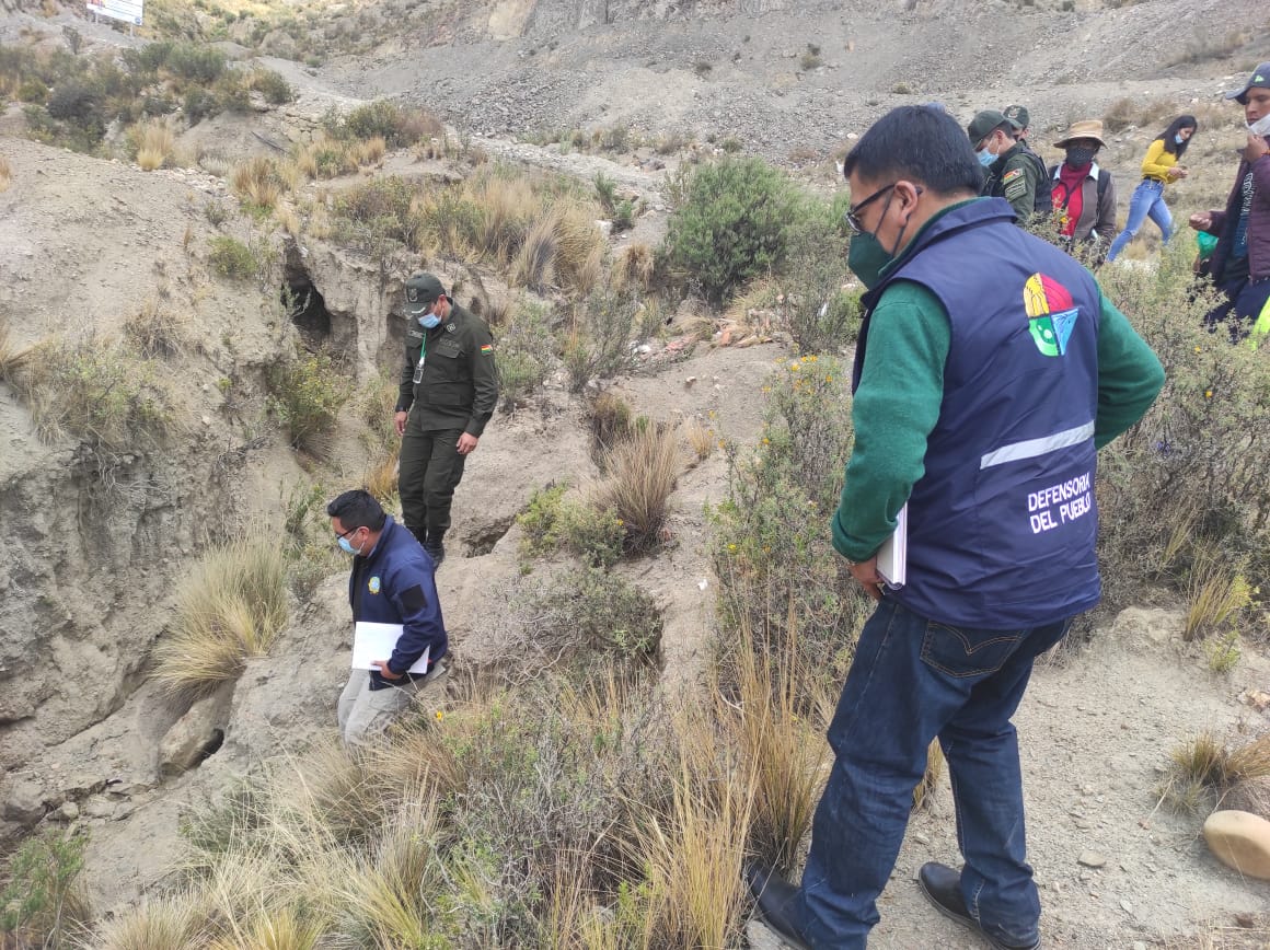 DEFENSORÍA DEL PUEBLO REALIZA SEGUIMIENTO AL CASO DE PERSONA DESAPARECIDA EN HUANUNI