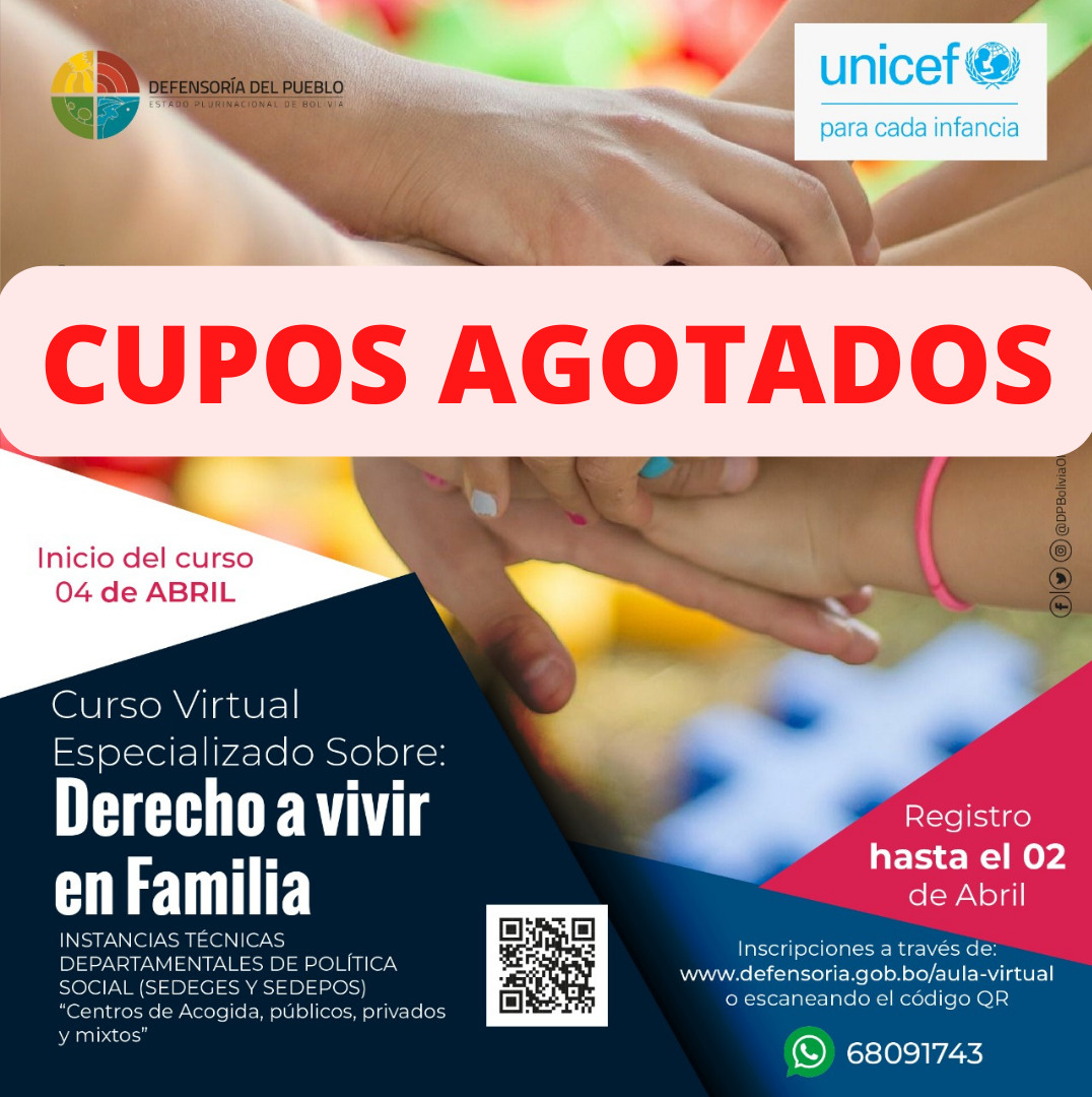 CURSO ESPECIALIZADO SOBRE DERECHO A VIVIR EN FAMILIA - (SEDEGES Y SEDEPOS)