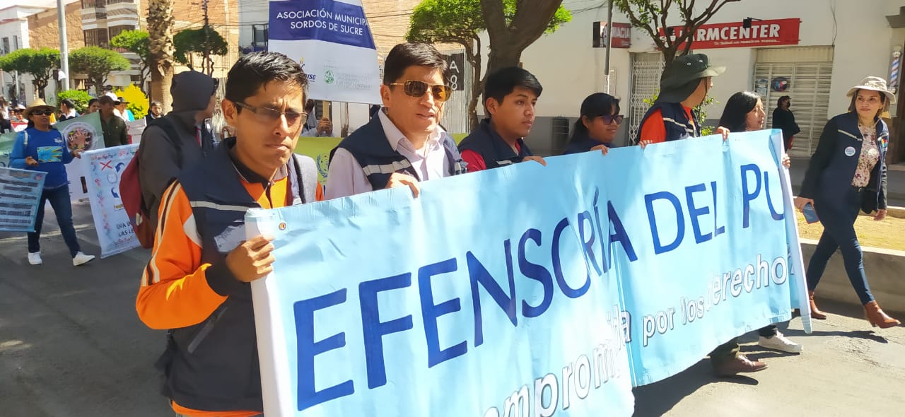Sucre: Defensoría del Pueblo participa de la Marcha Departamental en conmemoración de la Semana Internacional de la Persona Sorda