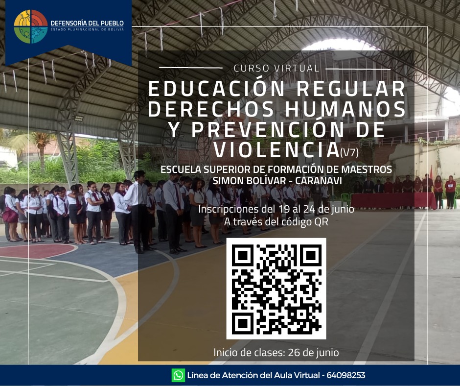 EDUCACIÓN REGULAR, DERECHOS HUMANOS Y PREVENCIÓN DE VIOLENCIA (V7) - ESFM SIMON BOLIVAR (CARANAVI)