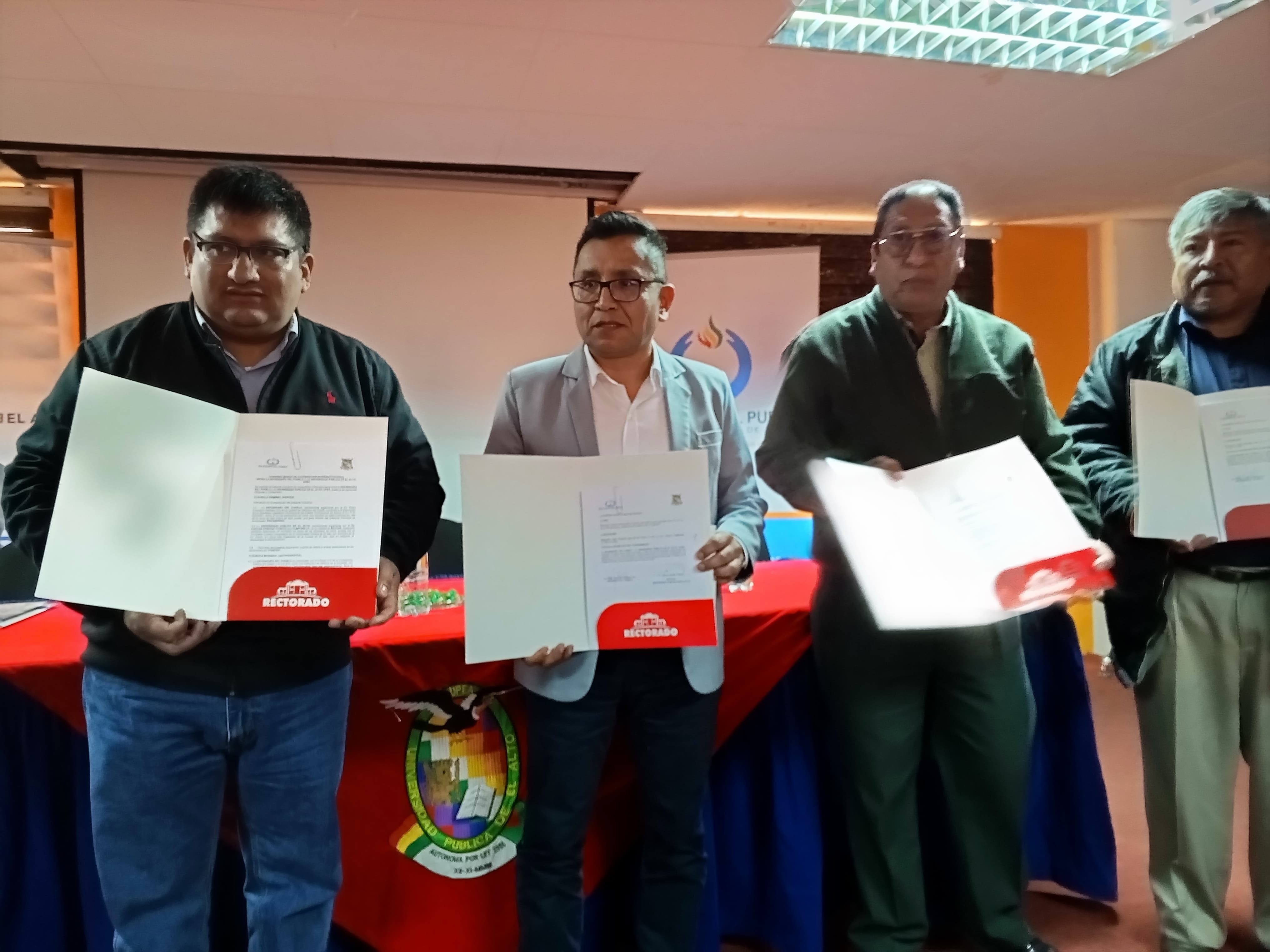 DEFENSORÍA DEL PUEBLO Y LA UNIVERSIDAD PÚBLICA DE EL ALTO SUSCRIBEN CONVENIO PARA LA EJECUCIÓN DEL DIPLOMADO EN MATERIA DE LUCHA CONTRA VIOLENCIA SEXUAL A NIÑAS, NIÑOS Y ADOLESCENTES