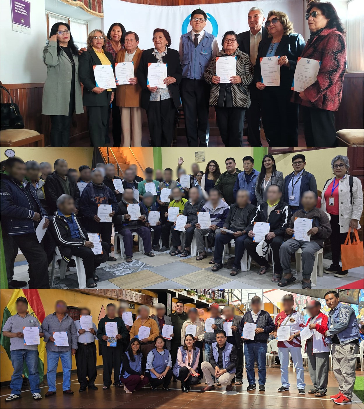 Defensoría del Pueblo certifica a 64 personas adultas mayores como promotores PAM en Chuquisaca