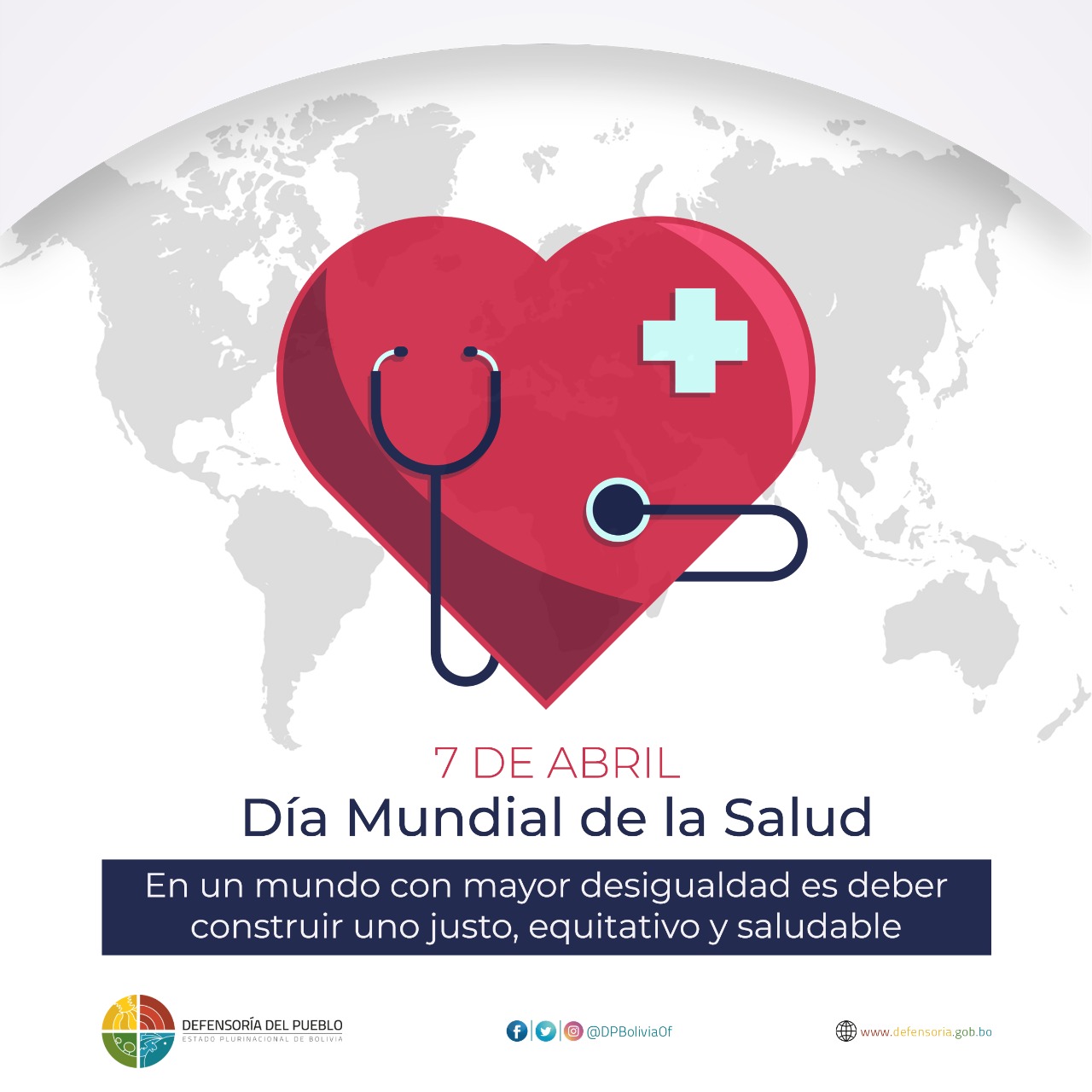 Al conmemorar el Día Mundial de la Salud, la Defensoría del Pueblo exhorta al Estado a  reforzar las medidas contra la COVID-19