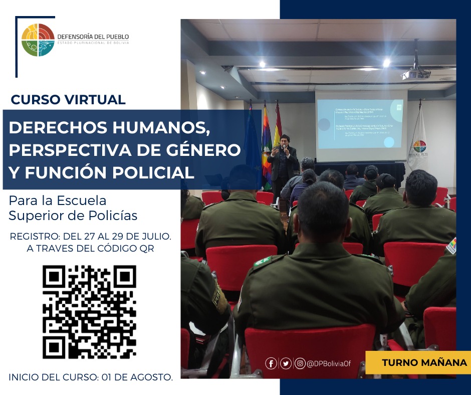 DERECHOS HUMANOS, PERSPECTIVA DE GÉNERO Y FUNCIÓN POLICIAL - ESCUELA SUPERIOR DE POLICIAS (TURNO MAÑANA)