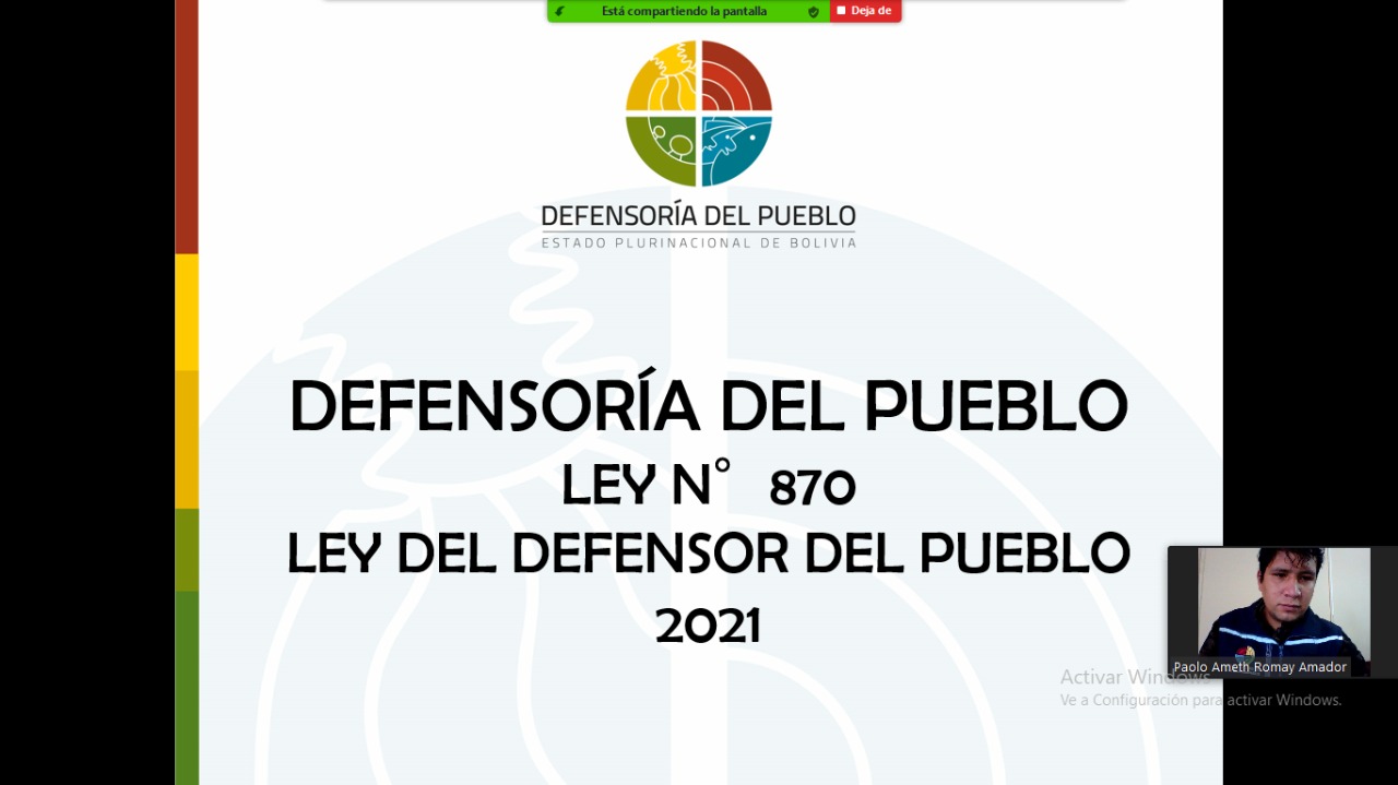 SERVIDORES PÚBLICOS DE DOCE MUNICIPIOS DE CHUQUISACA SE CAPACITAN SOBRE LOS ALCANCES DE LA LEY 870, LEY DEL DEFENSOR DEL PUEBLO