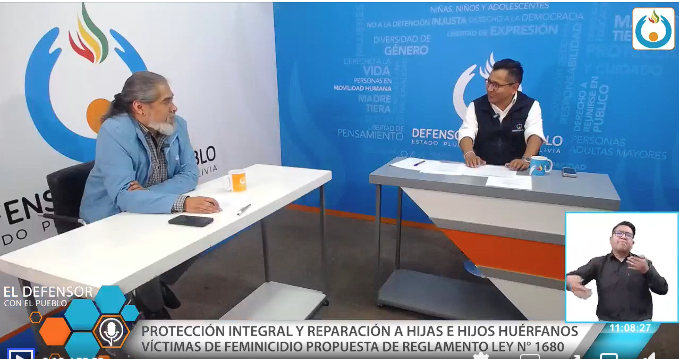 Propuesta de reglamento de la Ley 1680 prevé apoyo económico y psicológico para hijas e hijos huérfanos de feminicidio