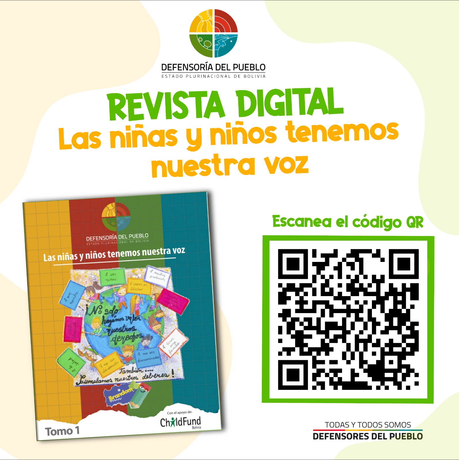 Defensoría del Pueblo presenta revista “Las niñas y niños tenemos nuestra voz” para difundir la mirada de la niñez sobre sus derechos