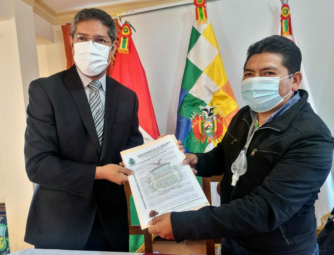 Municipio de Yamparáez  promulga Ley en favor de Personas Adultas Mayores, propuesta por la Defensoría del Pueblo