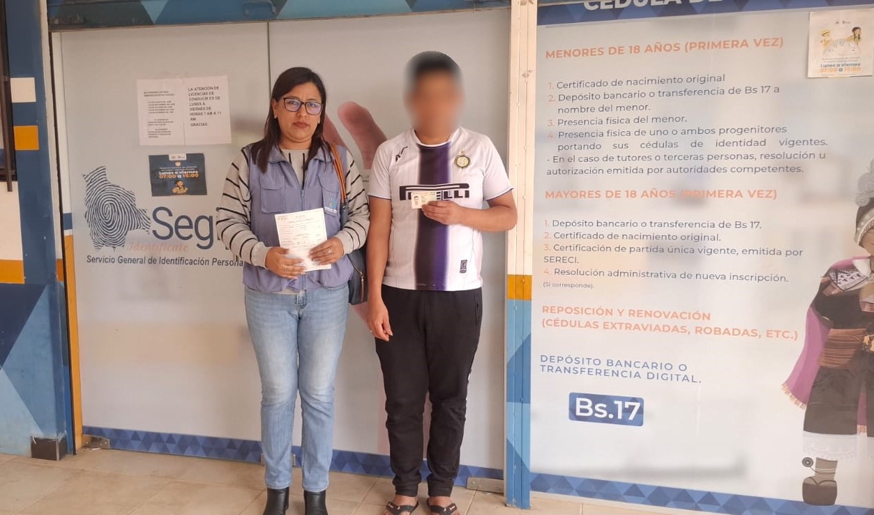 Defensoría del Pueblo gestiona documentación de identidad para una persona privada de libertad en Monteagudo