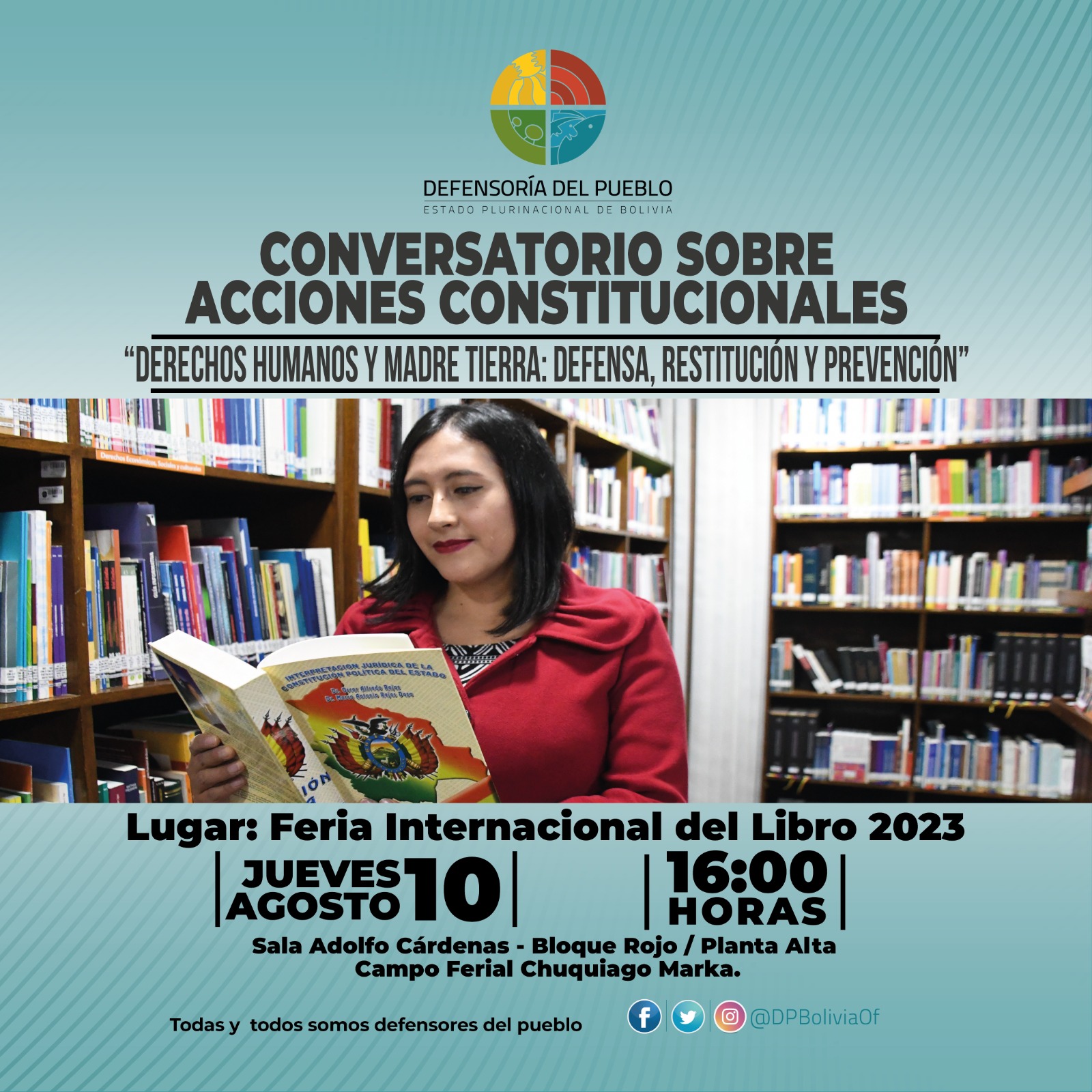 Defensoría realiza conversatorio sobre Derechos Humanos y Madre Tierra: Defensa, Restitución y Prevención