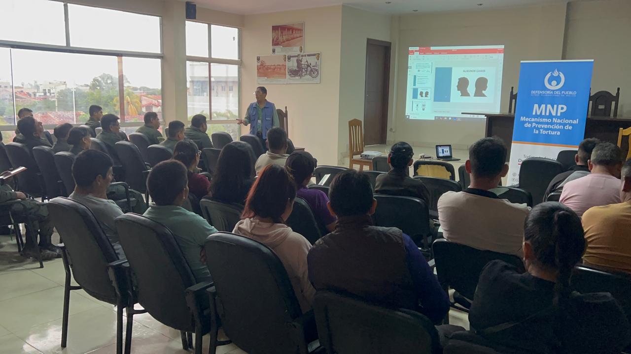 DEFENSORIA DEL PUEBLO CONCLUYE JORNADA DE CAPACITACIONES DEL MECANISMO NACIONAL DE PREVENCIÓN DE LA TORTURA A SERVIDORES POLICIALES DEL BENI