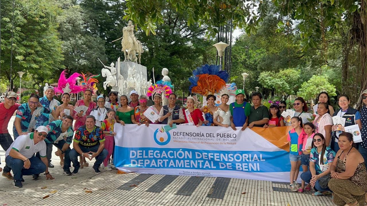 DEFENSORIA DEL PUEBLO PARTICIPÓ EN EL CORSO DEL CARNAVAL INCLUSIVO TRINIDAD 2025 E INSTALÓ UN PUNTO DE INFORMACIÓN PARA LA ATENCIÓN DE DENUNCIAS Y QUEJAS