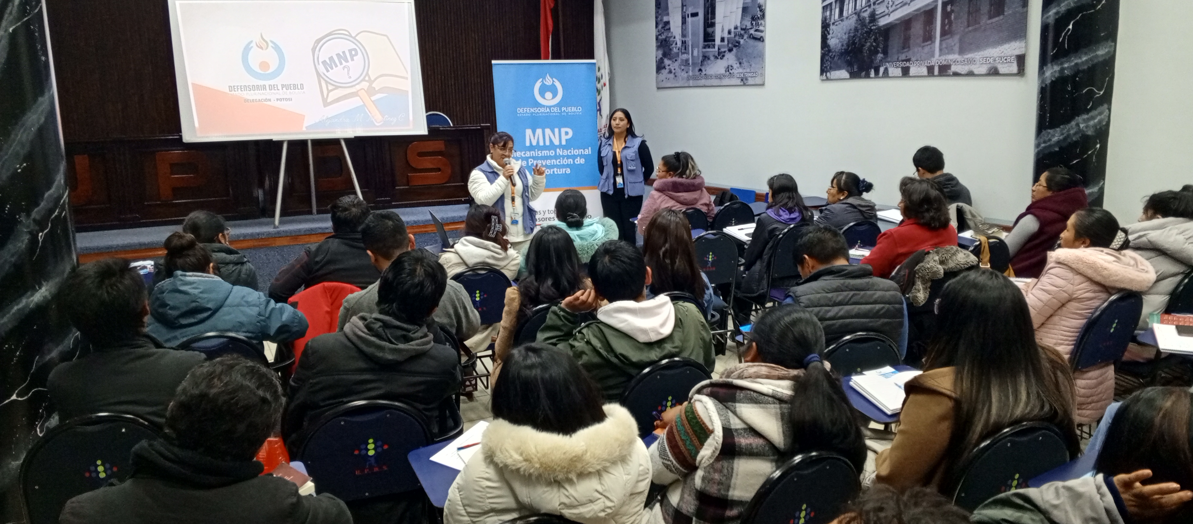 DEFENSOR DEL PUEBLO Y UNIVERSIDAD PRIVADA DOMINGO SAVIO INICIAN CICLO DE CAPACITACIONES EN DERECHOS HUMANOS Y PREVENCIÓN DE LA TORTURA EN POTOSÍ