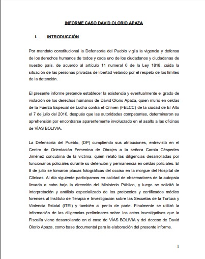 INFORME CASO DAVID OLORIO